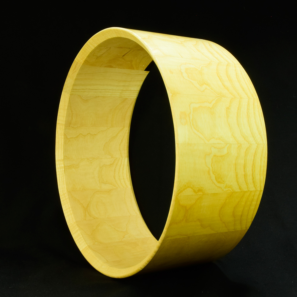 Solid Ash stave shell for snare, horizontal orientation - Image 3