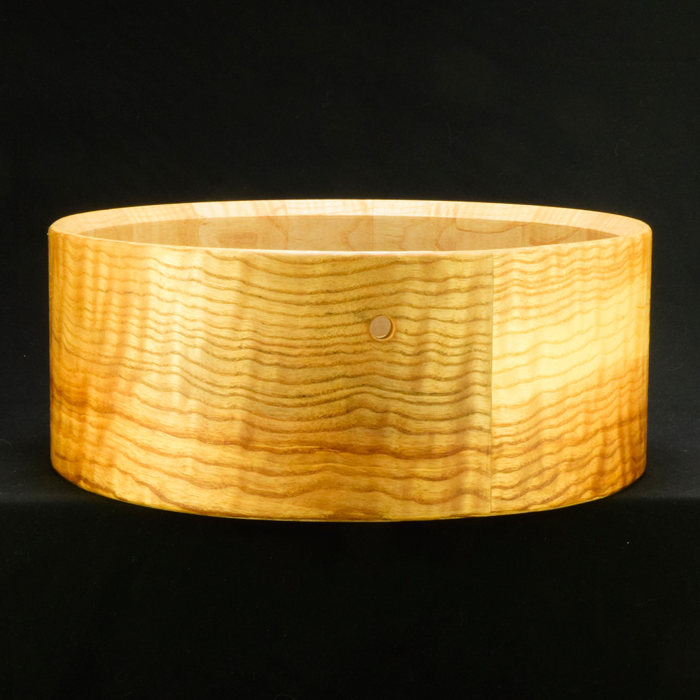 Ash stave shell with real wood veneer