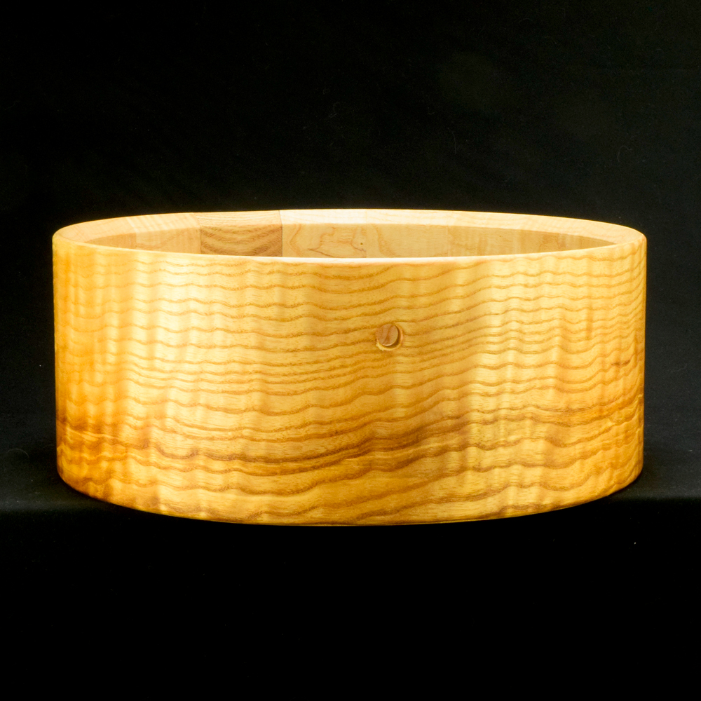 Ash stave shell with real wood veneer