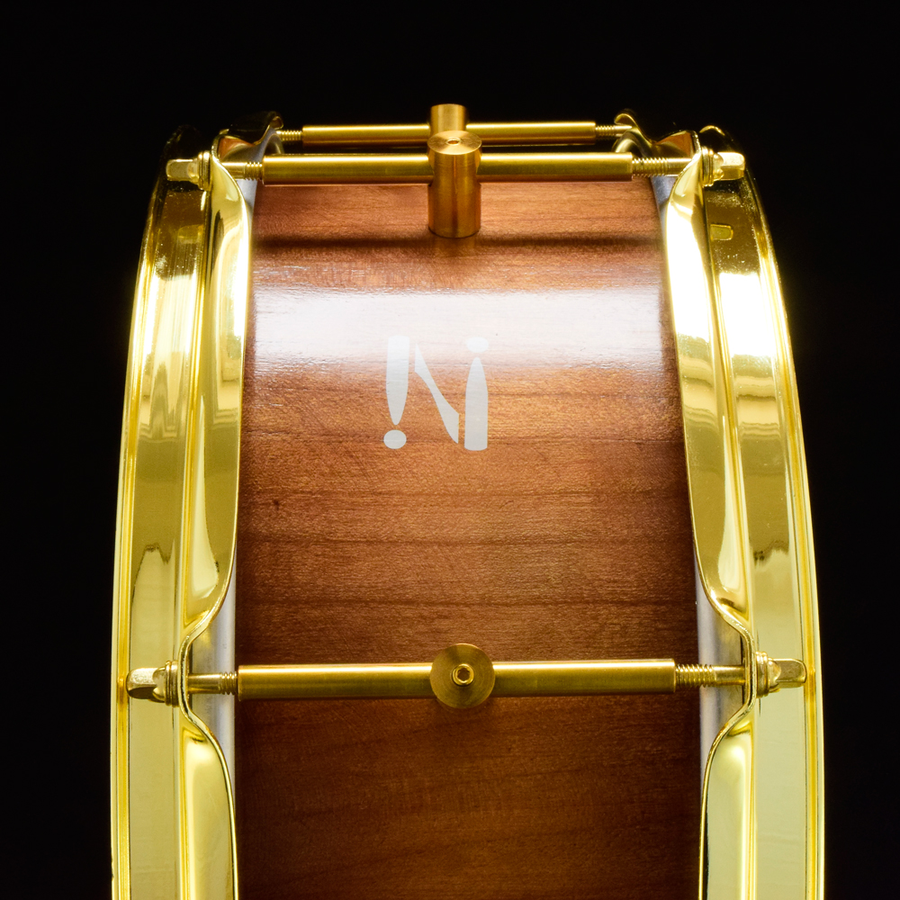 Cherry stave shell custom build snare drum made in the UK