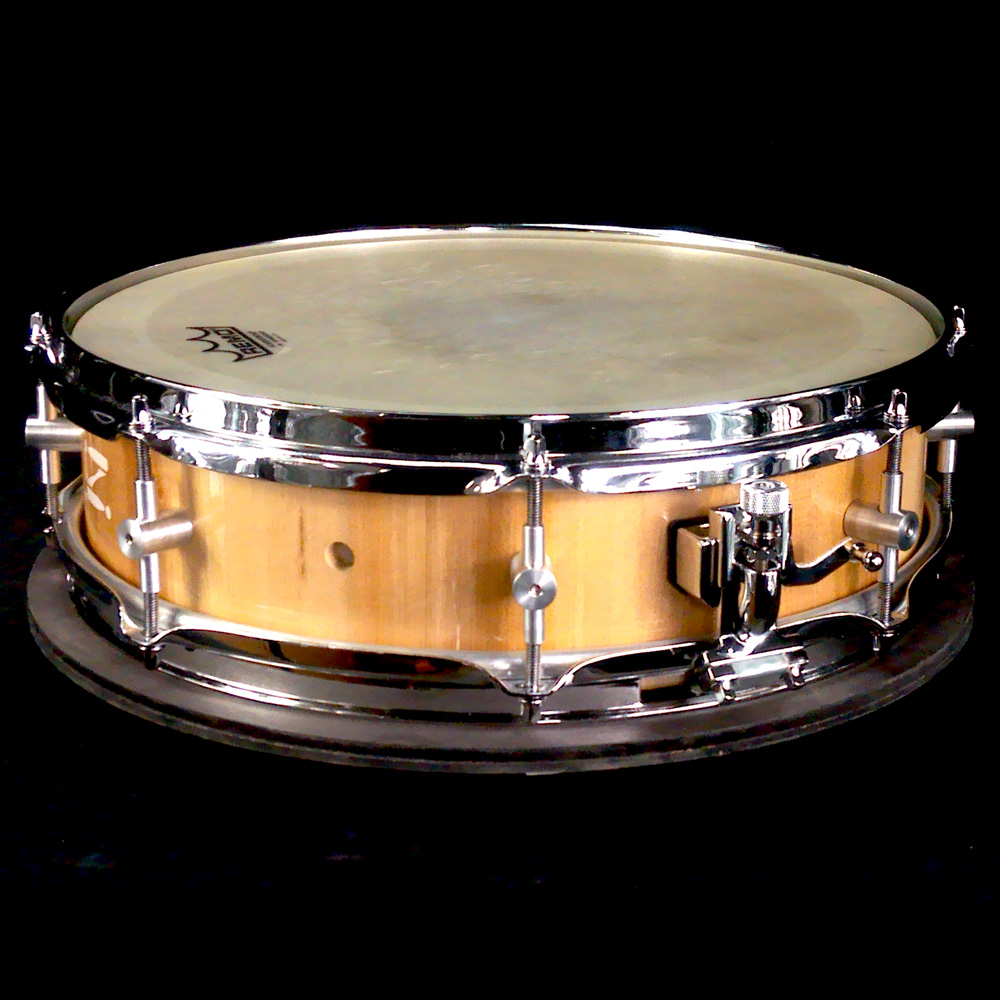 piccolo snare 14x4 inches, handmade in the UK, Elm stave shell