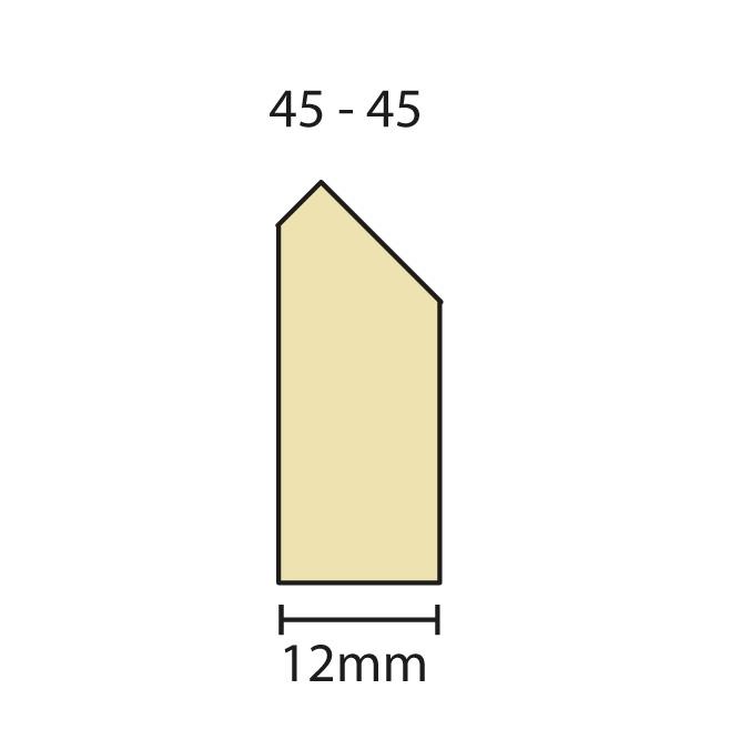 Bearing edge 45 - 45