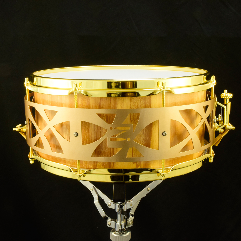 Alder stave free-floating 14x6.5 inches, gold hardware
