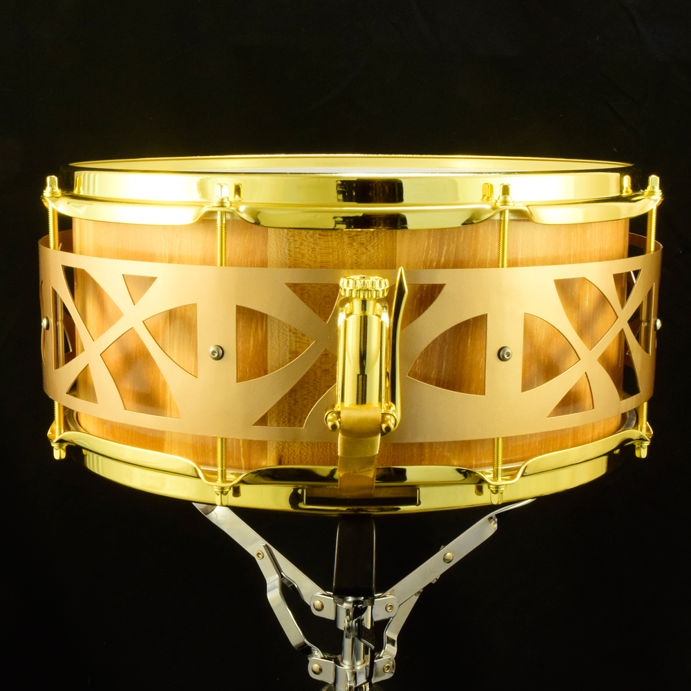 Alder stave free-floating 14x6.5 inches, gold hardware
