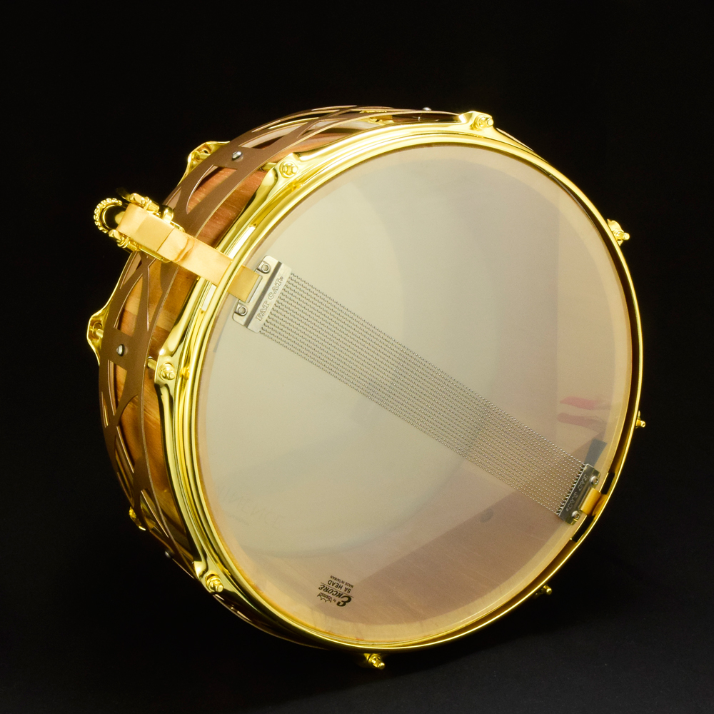Alder stave free-floating 14x6.5 inches, gold hardware