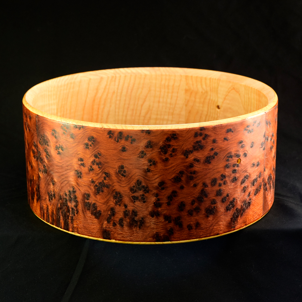 Thuja burl veneer over Ash stave shell - Image 3