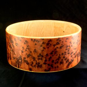14x6 Thuja burl veneer over Ash stave shell