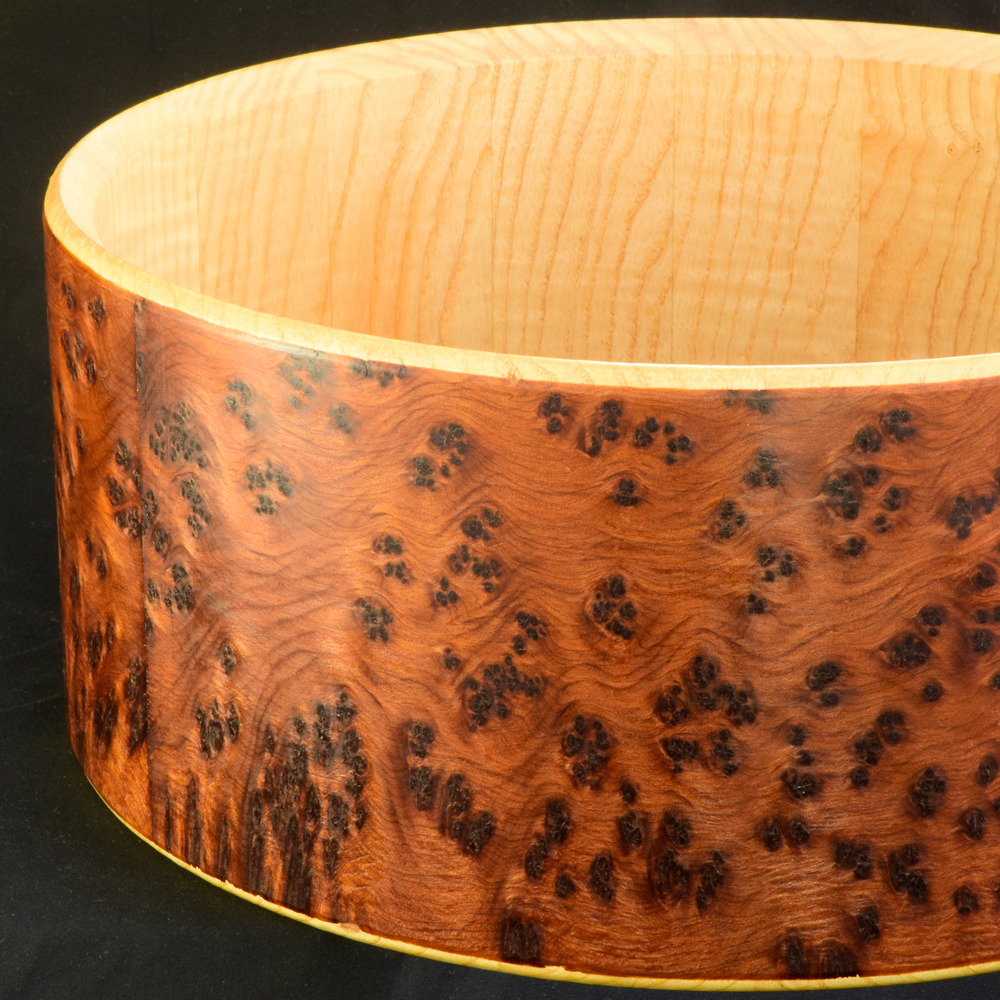 Thuja burl veneer over Ash stave shell - Image 5