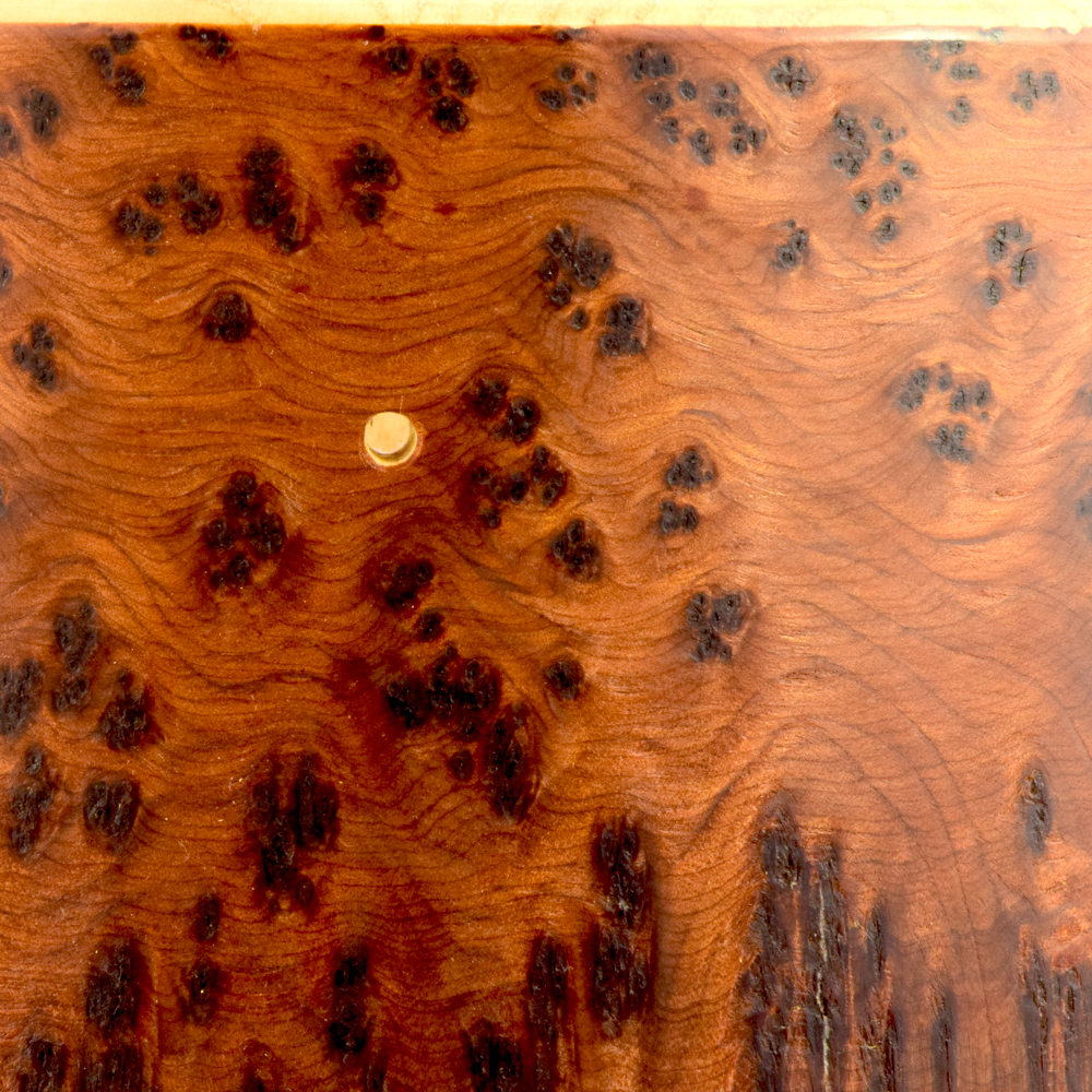 Thuja burl veneer over Ash stave shell - Image 14