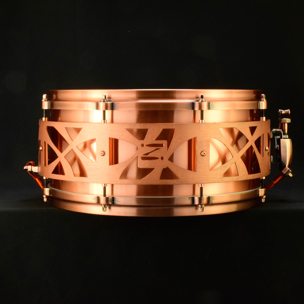 Copper free-floating snare 14x6.5 Die cast hoops