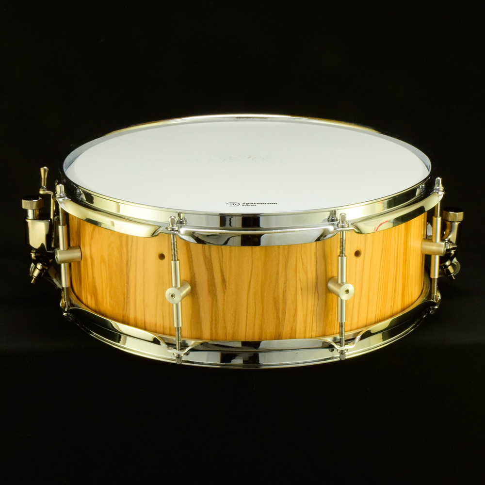 Olivewood snare with free-floating tube lugs