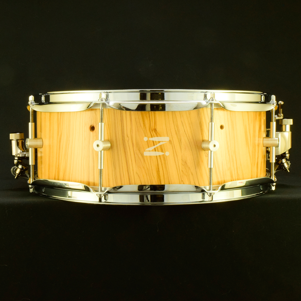 Olivewood snare with free-floating tube lugs