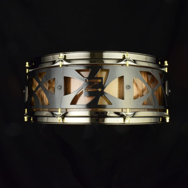 Ash and Beech stave snare drum