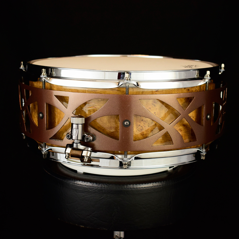 Snare 14x5.5inch, Burl Oak over Beech, Ash, and Sapele - Image 3