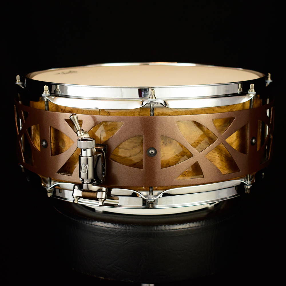 Snare 14x5.5inch, Burl Oak over Beech, Ash, and Sapele - Image 4