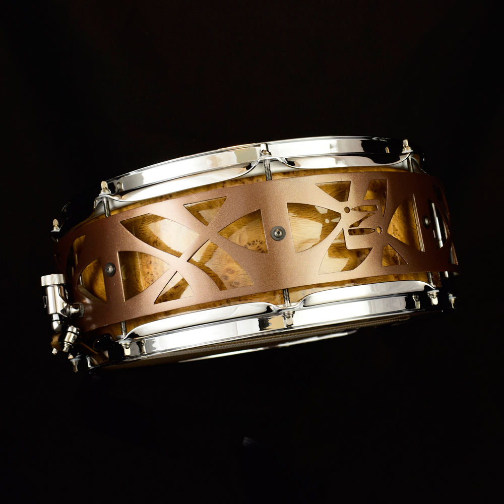 Snare 14x5.5inch, Burl Oak over Beech, Ash, and Sapele - Image 5