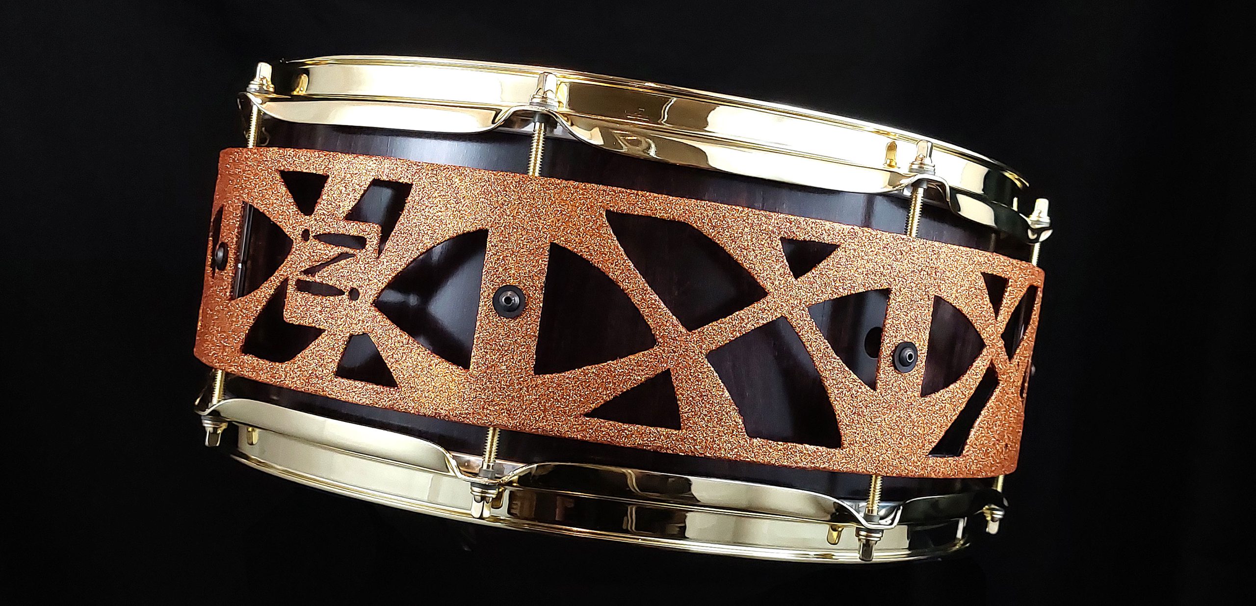 Ebony Copper Floating snare