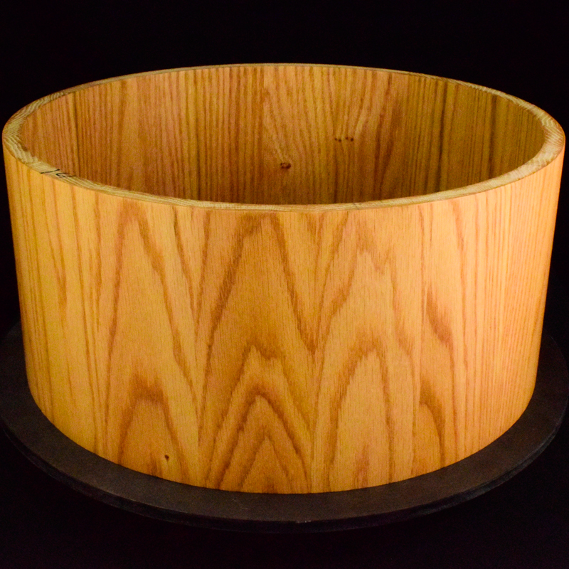 Red Oak stave shell for snare drum